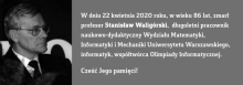 Zmarł Prof. Stanisław Waligórski