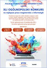 XLI Konkurs Najlepszych Prac Magisterskich z Informatyki - 2024