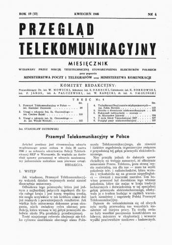 'Strony od Ostrowski St PrzemysĹ‚ telekom w Polsce_PTEL  4 1946.jpg'